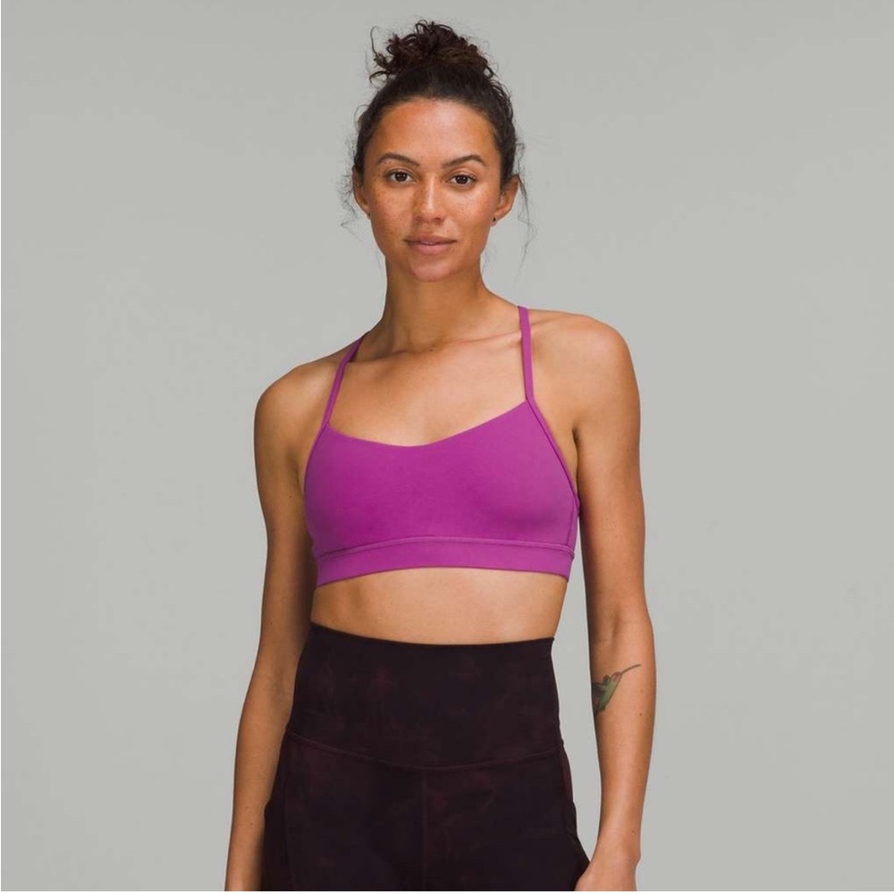 lululemon Flow Y Bra Nulu Light Support A-C cups Vivid Plum